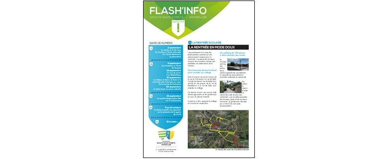 Le Flash'Info de rentrée