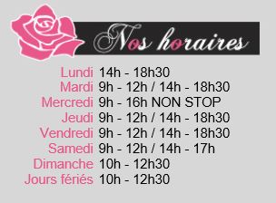 Aloderose_horaires